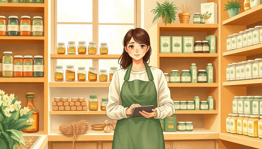 小商行店家情境插畫